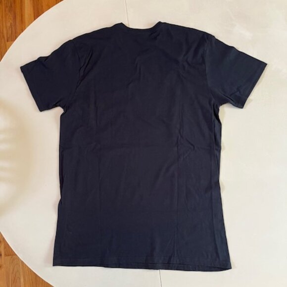 NEW-Men's short sleeve T-shirt - Black Size L 100% Cotton - Picture 2 of 8